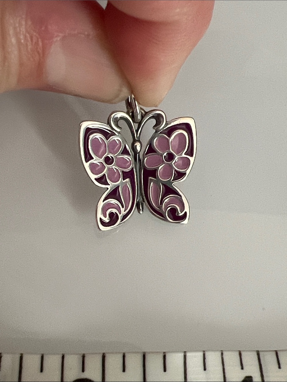 James Avery Purple Butterfly Enamel Pendant Necklace - Women Jewelry